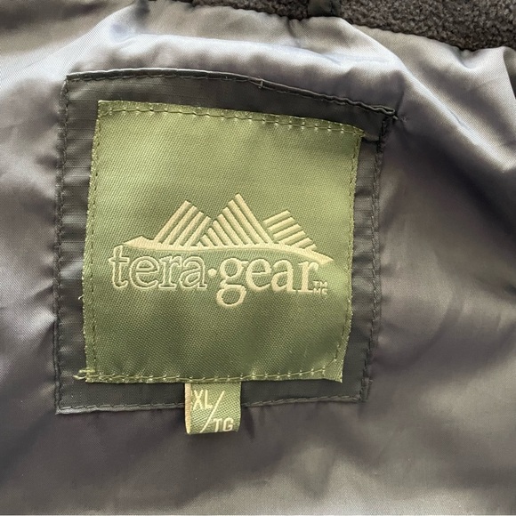 Boeing 747 Tera Gear Vintage Down & Feather Filled Grey Puffer Vest Men’s XL - Picture 3 of 10